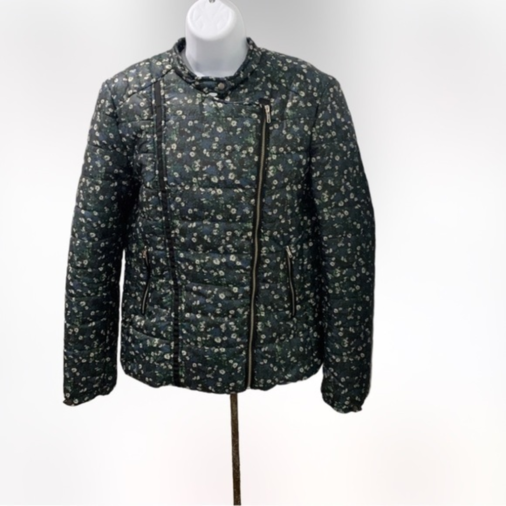 TAYLOR & SAGE floral puffer winter‎ jacket coat size Large